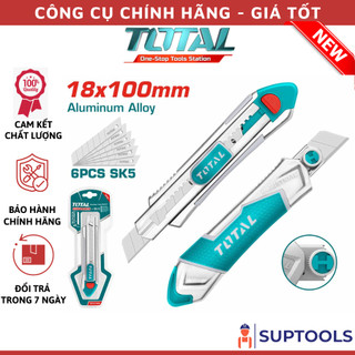 Dao rọc giấy 18x100mm total tg5121806 kèm 6 lưỡi