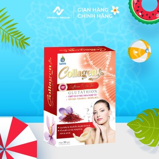 COLAGEN ( Saffaron yến sào) -  Zenpali 30gói, Trắng Da, Tăng nội tiết tố, mờ tàn nhan, giảm nám