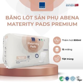 Băng lót sản phụ Abena Materity Pads - Nhập khẩu Đan Mạch (gói 15 miếng)