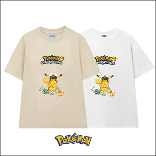 Áo thun Pokemon Pikachu Genarations Oversize Cotton 2 chiều 250gsm