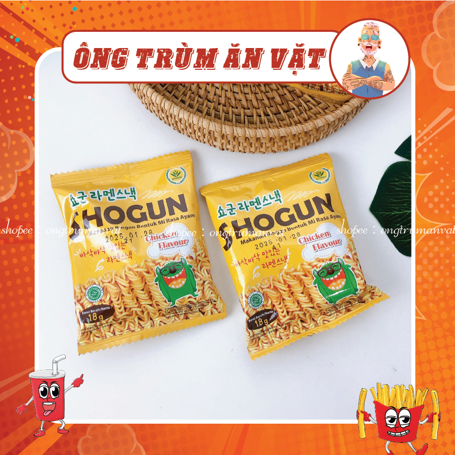 Mì Tôm Trẻ Em Ăn Liền Hàn Quốc SHOGUN Vị Gà SIÊU HOT, đồ ăn vặt