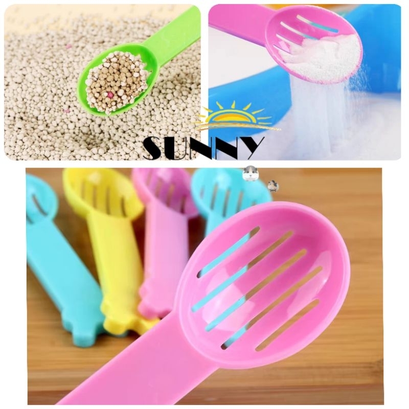 Muỗng lọc cát hamster màu đẹp (cát tắm, cát lót)