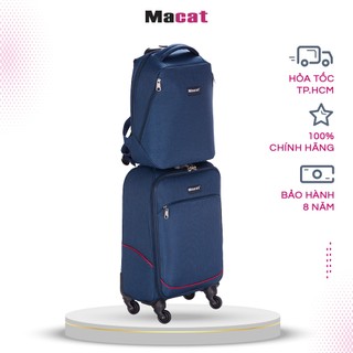 Bộ Vali kèm Ba lô Macat AC19T (Navy) xách tay - 19inch
