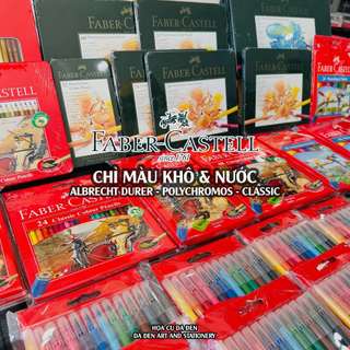[DA ĐEN] Chì Màu Nước Faber Castell Parrot 24|36|48 Màu