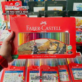 [DA ĐEN] Chì Màu Faber Castell Hộp Thiếc