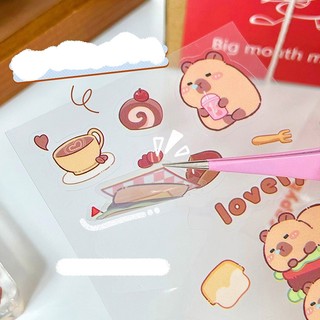 Sticker Hình Dán Trang Trí Capybara Dễ Thương