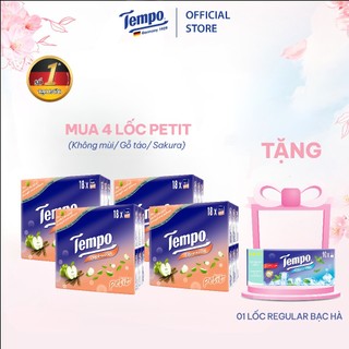  Khăn Giấy Bỏ Túi Cao Cấp Tempo Petit 18 Gói - 4 Lớp Bền Dai - Thương Hiệu Đức