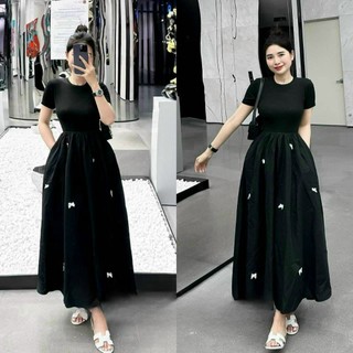 Váy bầu công sở mùa hè dambauxinh-KA1668 đầm bầu chất kate freesize (40-70kg)