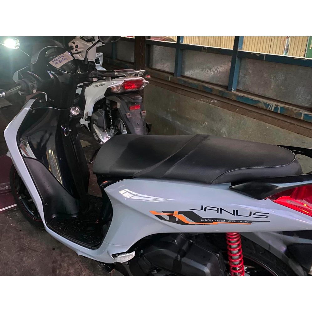 Tem xe Janus Yamaha tem rời mẫu tem cam đen tách nền dán được tất cả các màu