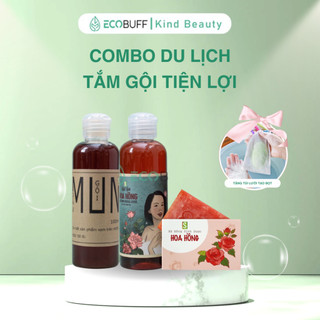 [COMBO] Bộ Sản Phẩm Tắm Gội Thảo Dược Mang Đi Du Lịch Tiện Lợi, Dễ Dàng EcoBuff