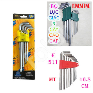 Bộ 9 cây lục giác đầu bi yeti - kingstone lg65 - 10 món h511