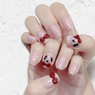 Nailbox móng úp vuông hàn quốc dễ thương