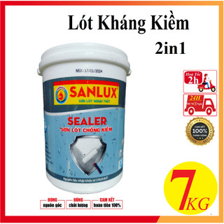 7kg Sơn lót Sanlux chống kiềm nội & ngoại thất Cao Cấp 2IN1-Chống Nứt-Chống Thấm-Chống Nấm Mốc