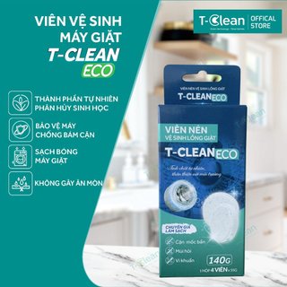 Hộp 3 Viên vệ sinh, tẩy lồng máy giặt TClean (T-Clean) loại bỏ mùi hôi, cặn bẩn lâu ngày