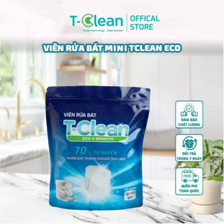 Túi 60 Viên rửa chén (mini) TClean (T-Clean) dành cho máy rửa bát sạch bóng, không mùi 8g/V