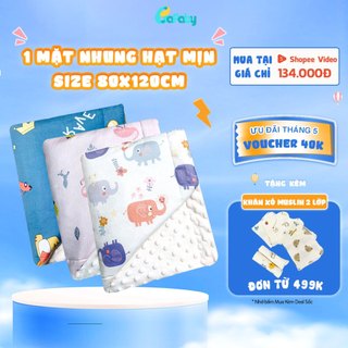 Chăn Cho Bé Sơ Sinh 2 Lớp Muslin Kết Hợp Nhung Hạt Ấm Áp Mùa Đông Thoáng Mát Mùa Hè BAFABY  266