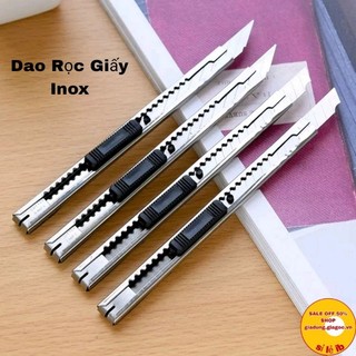 Dao rọc giấy, cắt giấy văn phòng dao vỏ bọc inox.