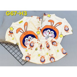 MÃ G67 SIZE 20-42KG  SÉT VÁY BÉ GÁI THUN LẠNH 3D