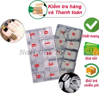 Hộp móng úp chân giả vuông dài đục trong hộp 500 móng