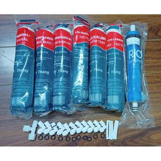 Combo lõi 4- 10 SUNHOUSE Lõi RO & Bù khoáng (Tặng kèm phụ kiện)