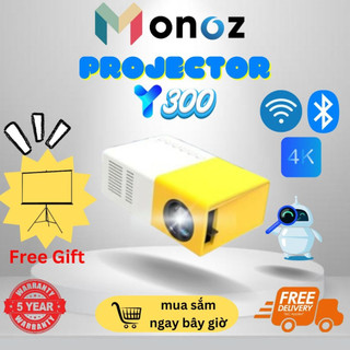 Monoz Y300 Máy Chiếu Máy Chiếu Mini Di Động HD 1080P Điện Thoại Laptop Android HDMI USB Máy Chiếu Nhỏ