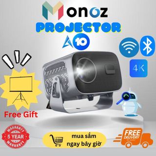 Máy chiếu 2024 Mới nhất A10 Máy chiếu LED thông minh Android 11 với Tự động lấy nét WiFi 5G kép và Điện thoại gương