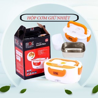 Hộp đựng cơm văn phòng cắm điện ủ cơm hâm nóng thức ăn magic bullet ruột inox cao cấp an toàn cho sức khỏe