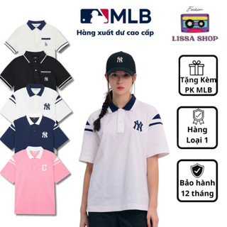 Áo polo MLB basic có chữ kiểu dáng unisex chất liệu cao cấp