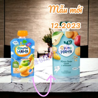 Trái cây nghiền fruto Nga 90gr đủ vị