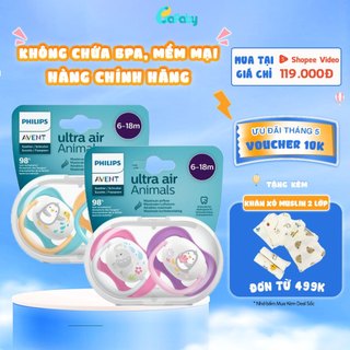 Ti Giả Philips Avent Ultra Air Cho Bé Chính Hãng Không Chứa BPA Hộp Đôi Có Tách Lẻ-334