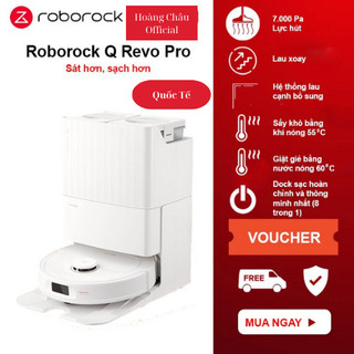 Robot hút bụi lau nhà roborock q revo pro | q revo maxv - bản quốc tế - bảo hành 24 tháng