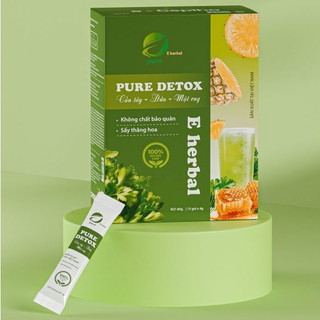 Hộp Cần tây Dứa Mật ong Pure detox Eherbal 60g (15 gói x 4g) kích thích hệ tiêu hóa tăng cường sức khỏe làn da