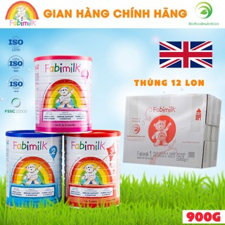 Sữa công thức Fabimilk (Thùng 12 lon) - Nhập khẩu Anh Quốc, phát triển toàn diện, sữa mát tăng cân cho trẻ