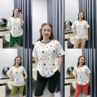 Bộ đồ mặc nhà nữ quần lửng 2 món co dãn 4 chiều, đồ ngủ dễ thương - LUNGSAO