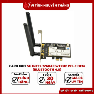 Card wifi 5g intel 7260ac wtxup pci-e oem