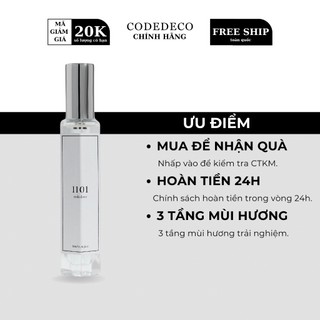 Tinh dầu nước hoa codedeco 1101 10ml dạng xịt nam tính, hấp dẫn, thanh lịch