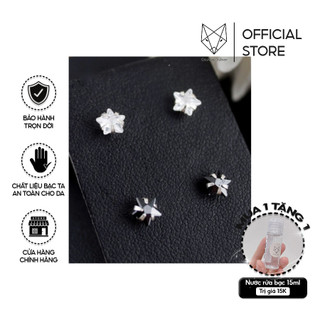 Khuyên Tai Bạc Nữ S925 CaoBac Silver Sao Đá Cao Cấp