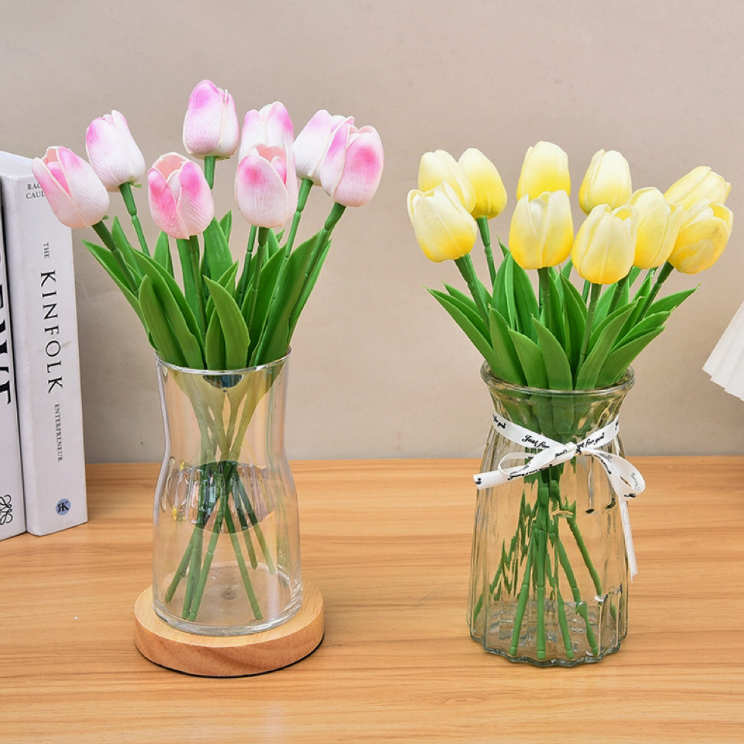 10 Cành Hoa Tulip Nhiều Màu Sắc Hoa Trang Trí Handmade Decor Trang Trí Phòng Tiệc Cưới