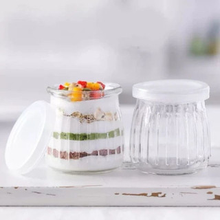 Hũ làm sữa chua thuỷ tinh sọc 100ml và 200ml