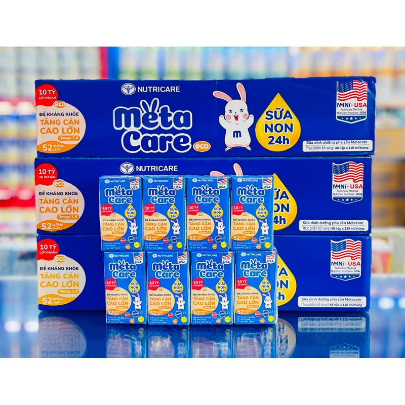 Sữa Bột Pha sẵn Metacare Eco 110ml (48 Hộp)