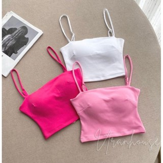 Áo 2 dây xích croptop trơn có mút ngực cực hot , chất thun bozip mềm mịn alohashop91