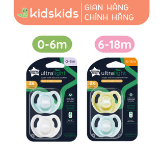 Ty ngậm silicon siêu nhẹ tommee tippee ultra light cho bé 0-6, 6-18 tháng