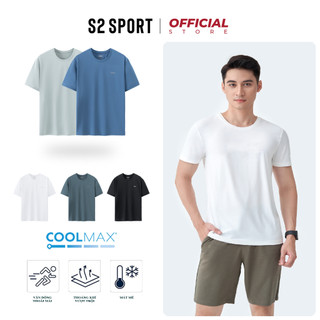 Áo thun nam thể thao S2 SPORT cổ tròn tay ngắn, vải COOLMAX thun lạnh, siêu mát thoáng khí - STS06