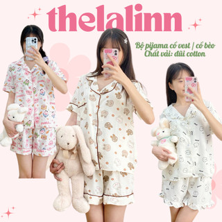 Pijama đũi cotton / cotton hàn dáng ngắn / dáng dài. Pijama chất đũi họa tiết dễ thương.