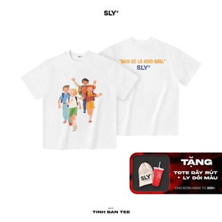 Áo thun cổ tròn SLY Tình Bạn Tee cổ tròn màu trắng