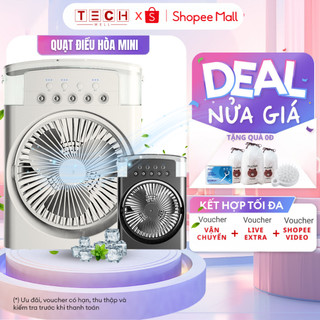 Quạt điều hoà mini GODWELL bản mới quạt hơi nước để bàn 3 chế độ gió phun sương, dung tích bình chứa nước 600ml