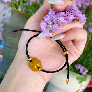 Vòng tay Cỏ 4 Lá ThạchAnh Tóc Vàng