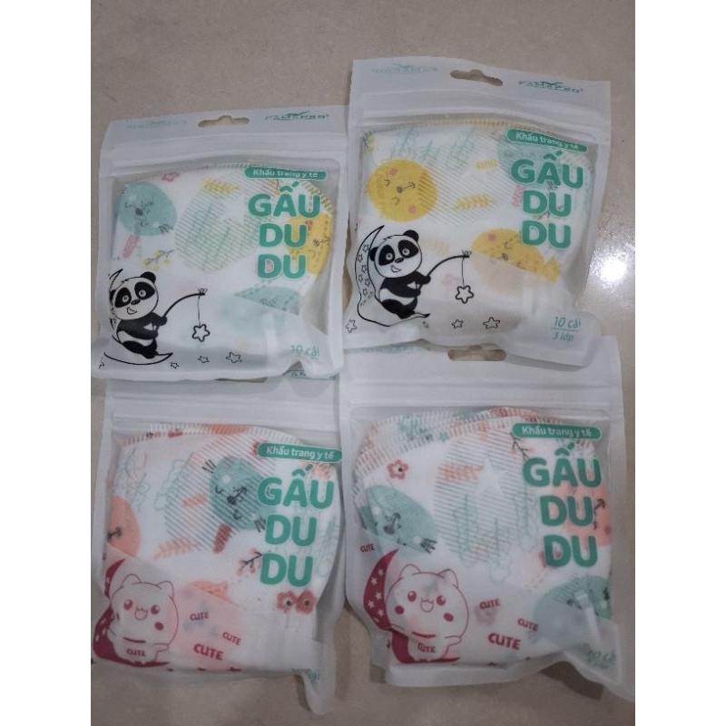 Khẩu Trang Y tế Gấu Du Du ( Hộp 10 cái)