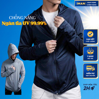 Áo Chống Nắng Nam Nữ, Áo Khoác Đi Nắng Có Mũ Chất Vải Kim Cương Cao Cấp Thoáng Mát, Mềm Mịn - iMan Store
