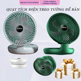 Quạt tích điện mini FASHION, quạt để bàn 3 chế độ gió, làm mát cực nhanh, hoạt động mạnh mẽ, không gây tiếng ồn